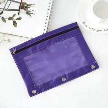 Trousse à crayons Harpi transparente en PVC, 3 compartiments, grande capacité