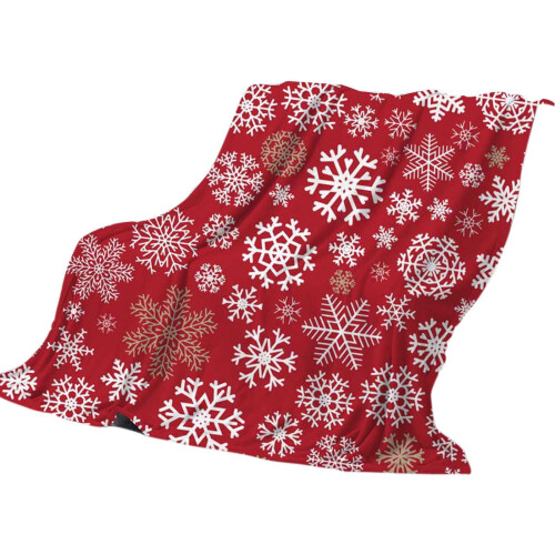 Couverture de Noël rouge en flanelle 50 x 60 pouces