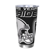 Gobelet isotherme Raiders Football en acier inoxydable 304, 59 cl (20 oz).
