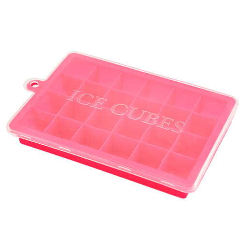 Moule à glaçons en silicone Begin rouge rose (24 pièces)