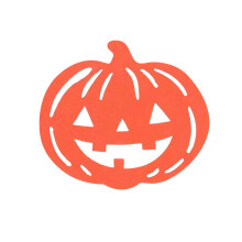 Dessous de verre citrouille araignée d'Halloween en feutre antidérapant (4 pièces)