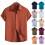 (White, M) Summer Men's Loose Solid Button Short-Sleeve Shirt Casual Top 2