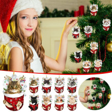 Décorations de sapin de Noël pour les amoureux des animaux : bas de Noël pour chats et autres.
