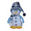 Conjunto de bonecos de pinguim e urso de tecido azul natalino 1