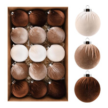 Boules de Noël en velours Staron15pcs