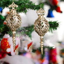 Christmas tree decoration black irregular ball pendant 6 pcs