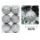 Ensemble de 6 pendentifs boules de Noël incassables de 60 mm 1