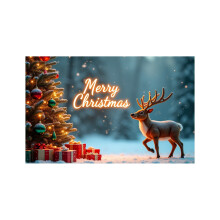 Snow Pattern Garage Door Banner Outdoor Christmas