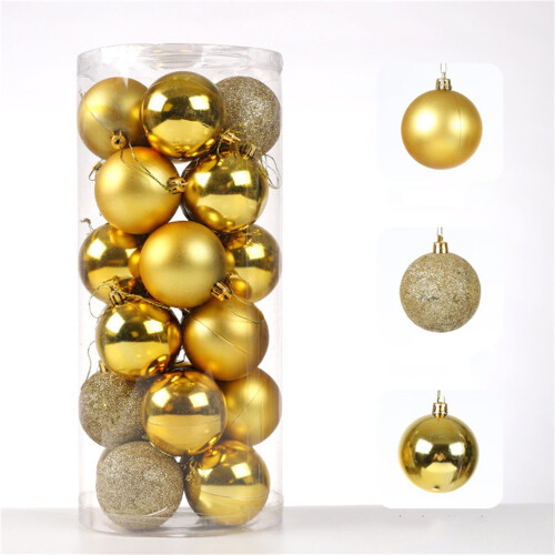 Julepyntsett i plast, 24 deler, 2,4 tommer
