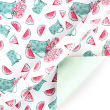 Papier cadeau rose à motifs de dessins animés, 20 feuilles