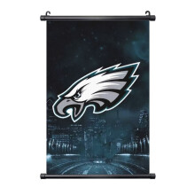 Tableau suspendu en PVC de l'équipe de football des Eagles, axe noir
