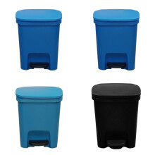 Uanit Prullenbak met Voetpedaal Zwart 10L3PCS