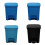 Cestino con pedale Uanit, nero, 10L, 3 pezzi 1