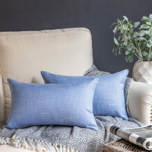 Coussin décoratif Phantoscope en lin et toile de jute, 30 x 50 cm, motif ciel