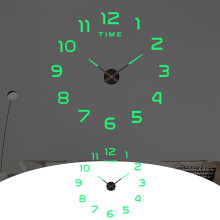 Horloge murale WJSXC Ă surface miroir, silencieuse et grand format