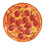 Flanellæppe med pizzatema, 122 cm dobbeltsidet 1