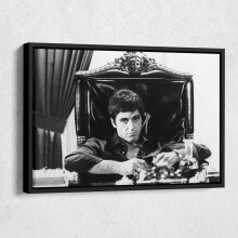 Affiche Scarface en noir et blanc - Impression d'art mural