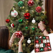 Boules de Noël VALSEEL, 42 pièces, 6 cm (2,36 pouces)