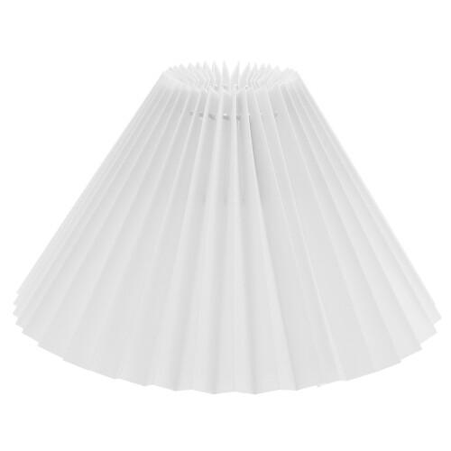 Abat-jour plissé blanc style transitionnel (1 pièce)