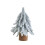 Ensemble de mini sapins de Noël floqués avec socle en bois 1