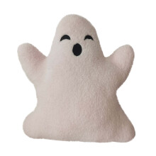 Coussin décoratif en peluche en forme de fantôme pour Halloween