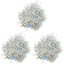 Confettis pailletés étoiles et lune (3 pièces)