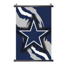 Arte de parede de futebol americano dos Cowboys em PVC preto Axis3 tamanhos