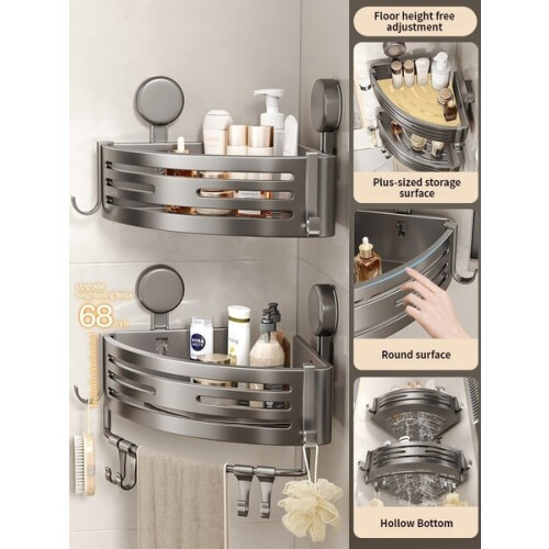 Grain-free suction cup storage rack bathroom shelf shelf shelf 2