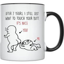 Mug d'anniversaire pour mari, 325 ml, cinquième anniversaire