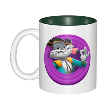 Mug en céramique Looney Tunes vert foncé, 325 ml (11 oz).