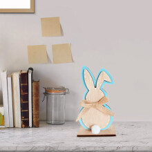 Décoration de Pâques en bois représentant un lapin en forme de lapin