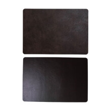 Sets de table en PVC grain cuir de vachette, résistants à l'huile et à l'eau, lot de 4
