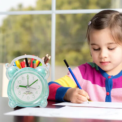 Réveil enfant avec secondes sautantes, petit modèle de bureau