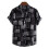 (C143, L) Camicia da uomo a maniche corte con stampa floreale estiva 5