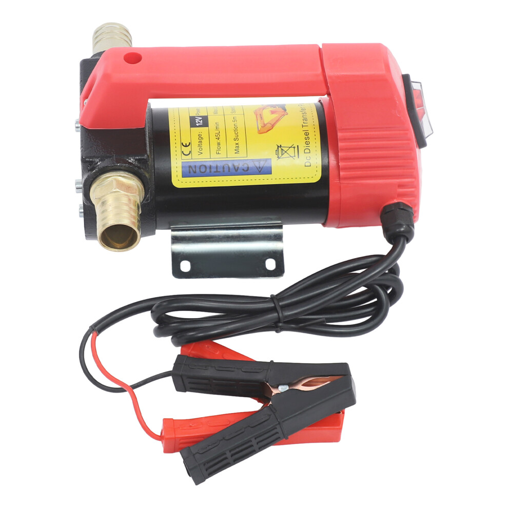 Diesel Transfer Pump Kit 12V 45L/Min 200W Fuel Transfer Pump With Nozzle & Hoses 743169274355