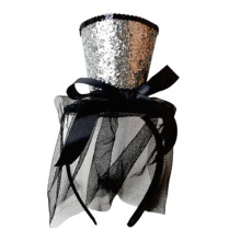 Chapéu fascinator infantil estilo pillbox