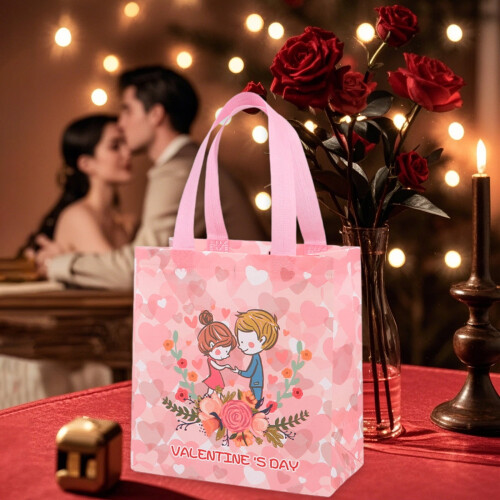 Valentinstag-Geschenktüten mit Henkeln, 10er-Packung