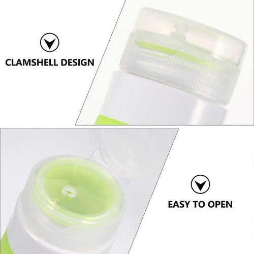 Liquid Medicine Travel Container Compact Shape Pink Silicone Bottle 4Pcs 38ml 1