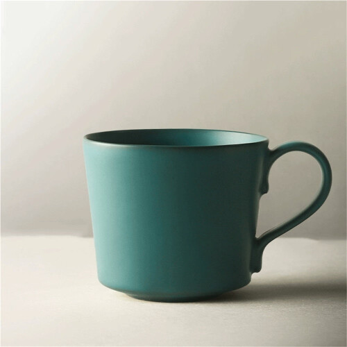 Ensfarget keramisk kaffekrus 11,84 oz