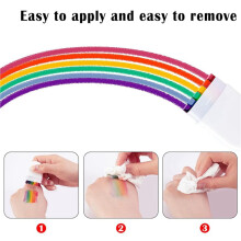 10 Pcs Rainbow Face Body Paint-Gay Pride Day Flag Face Paint-LGBT Rainbow Stripe Crayon for Gays Pride Day