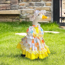 Décoration de porche ou de jardin en céramique représentant une oie (58 cm)