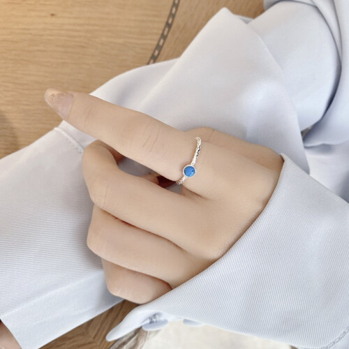 Anello con zaffiro, argento, 1 pezzo PHH5-L178 1