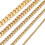 Colar cubano em aço inoxidável dourado, 3 mm 5