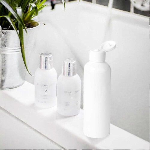Plastic Bottle Cosmetics Storage Bottle for Travel Use 18Pcs White Set 1