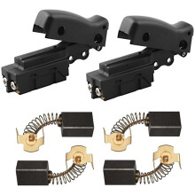 2pcs Miter Saw Trigger Power Replacement for DW712 DW715 DW716 DW717 DW718 DWS780, with 4xCarbon Brush