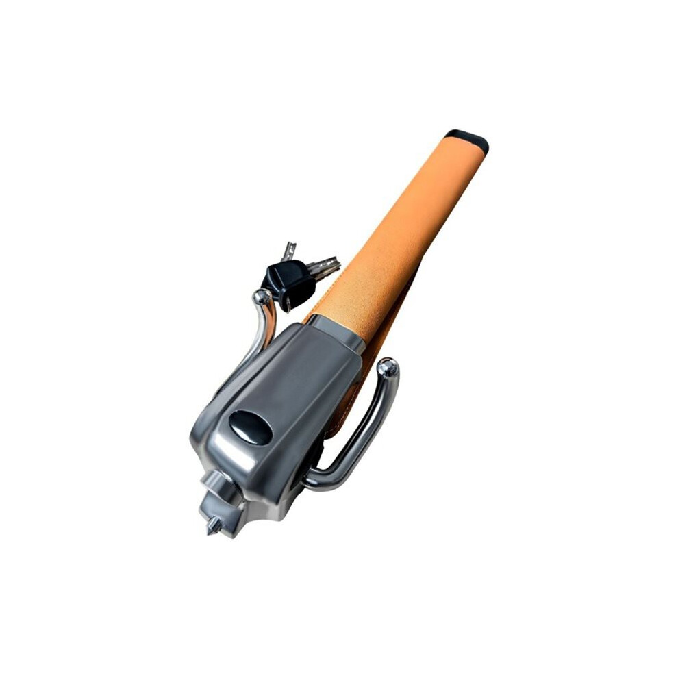 Car Steering Wheel Lock With Anti-Theft Protection Foldable Security Device With Window Breaker 4711208293045