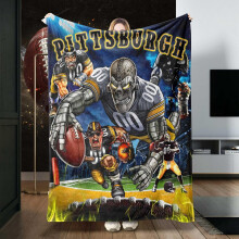 Voetbalfan plaid van zacht fleece, 60x50 inch