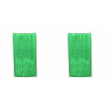 Canudos de plástico flexíveis, 8 cores, 200 unidades, 6 x 260 mm