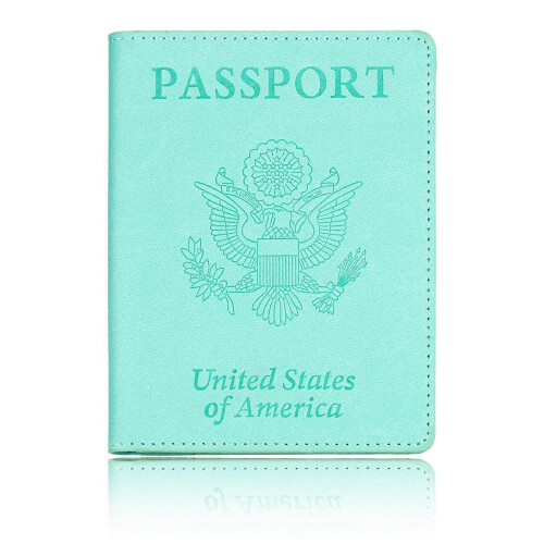 Functional PU Leather Passport Case Embossed Pattern Fashionable Travel Card Organizer for Secure Document Storage 2