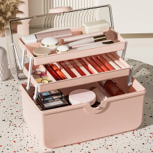 Boîte à maquillage transparente de bureau, organisateur 1 grand compartiment